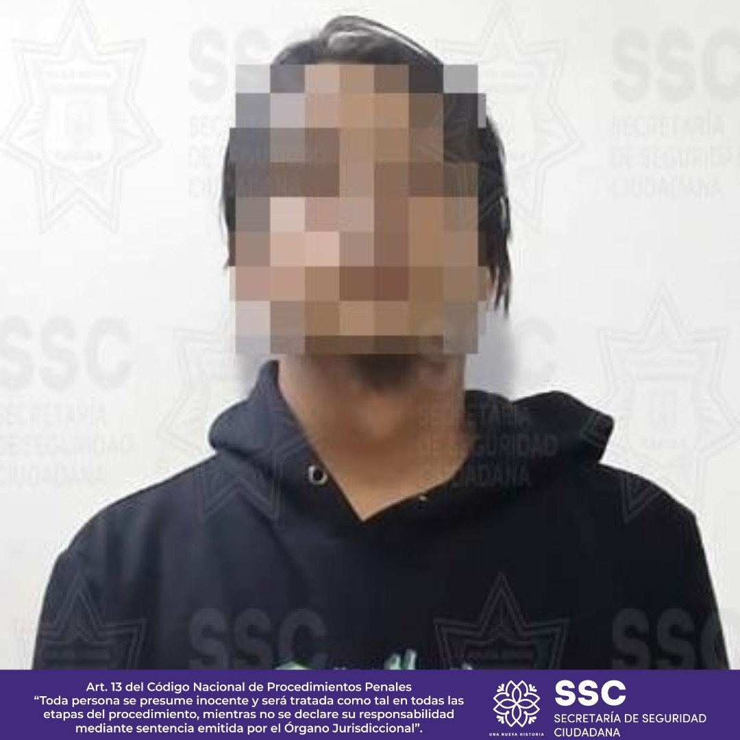 Asegura SSC a sujeto por violencia de género en Tizatlán, Tlaxcala